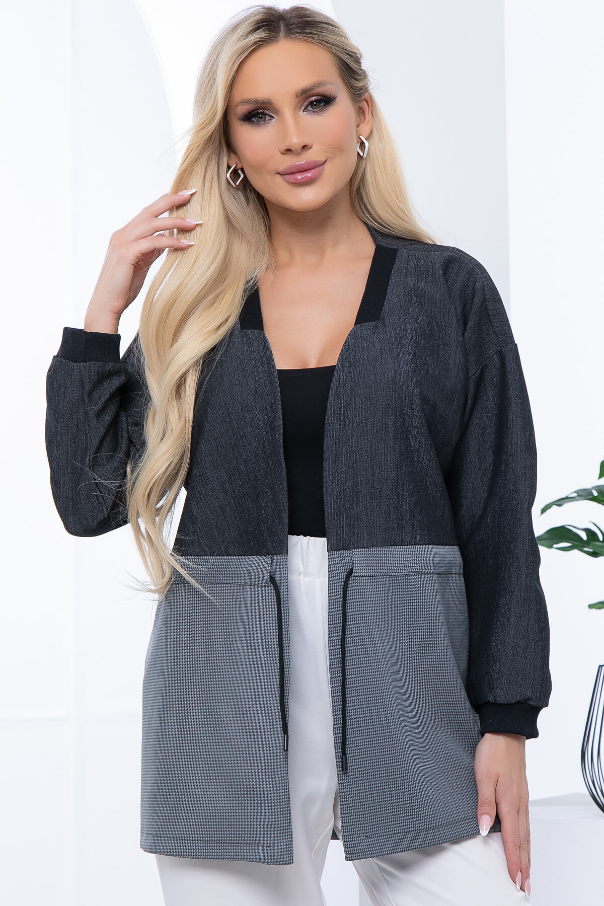 Жакет "На стиле" (графит) Б6735