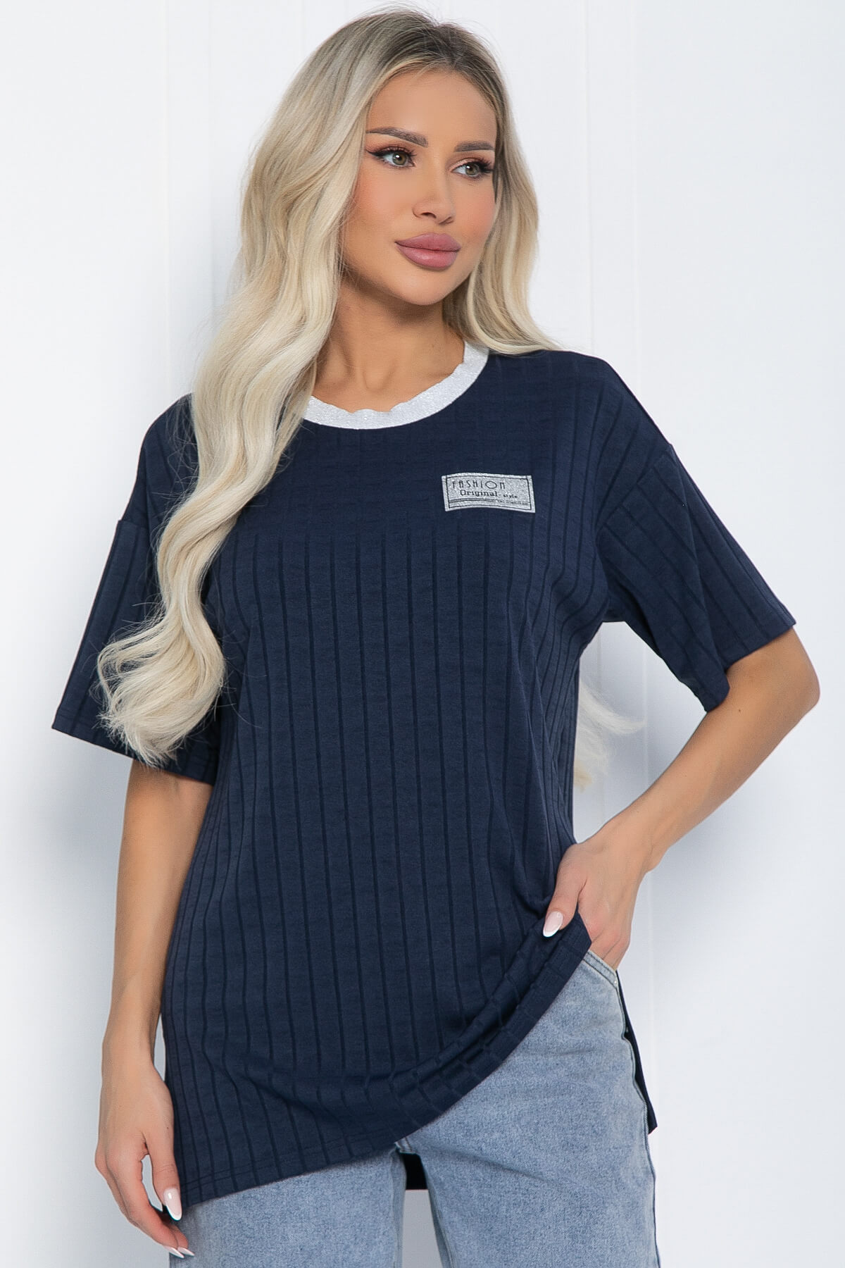 Футболка Ника (синяя) Б12452-7