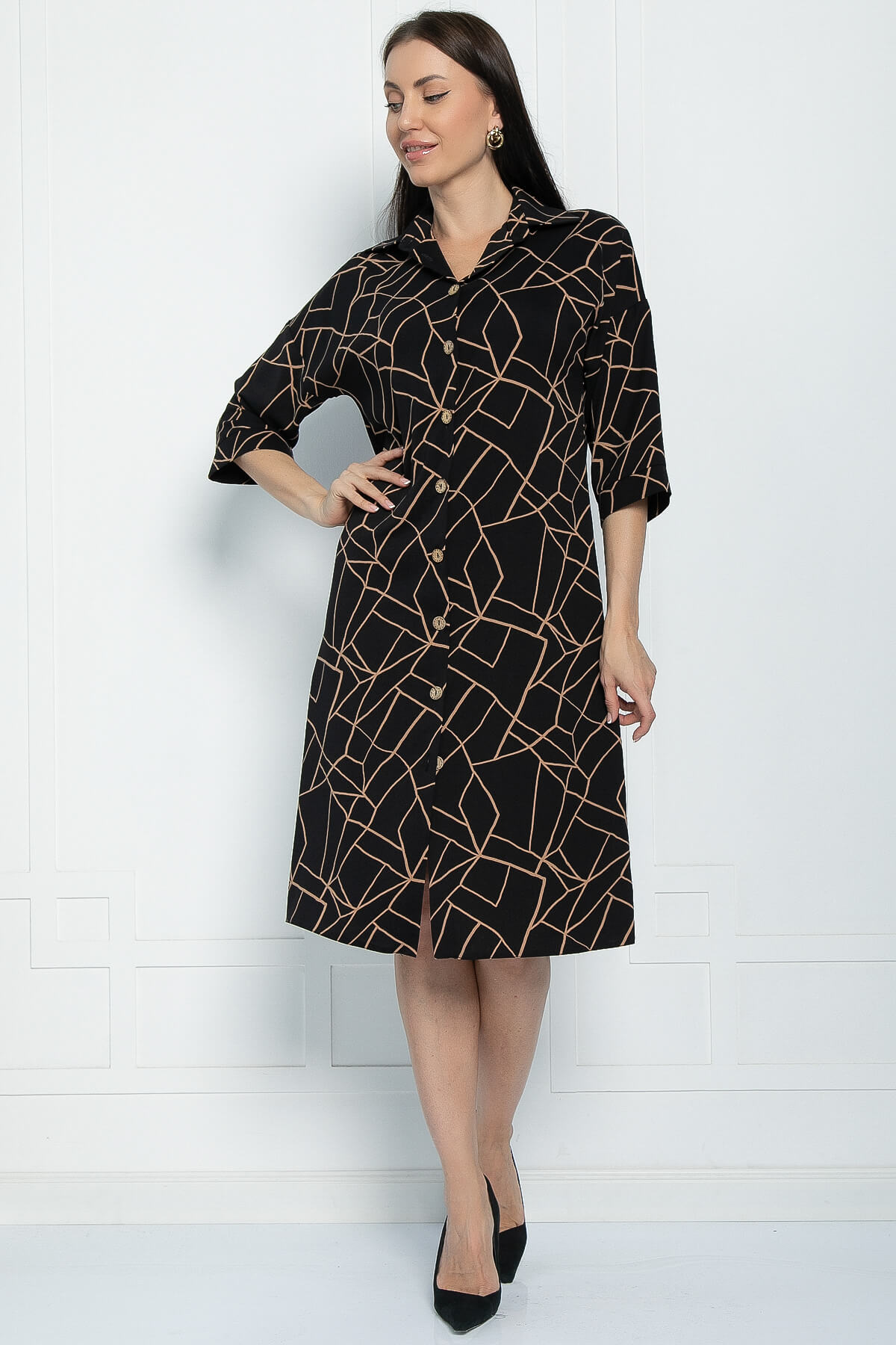 Платье Кэсси (черное) П11216