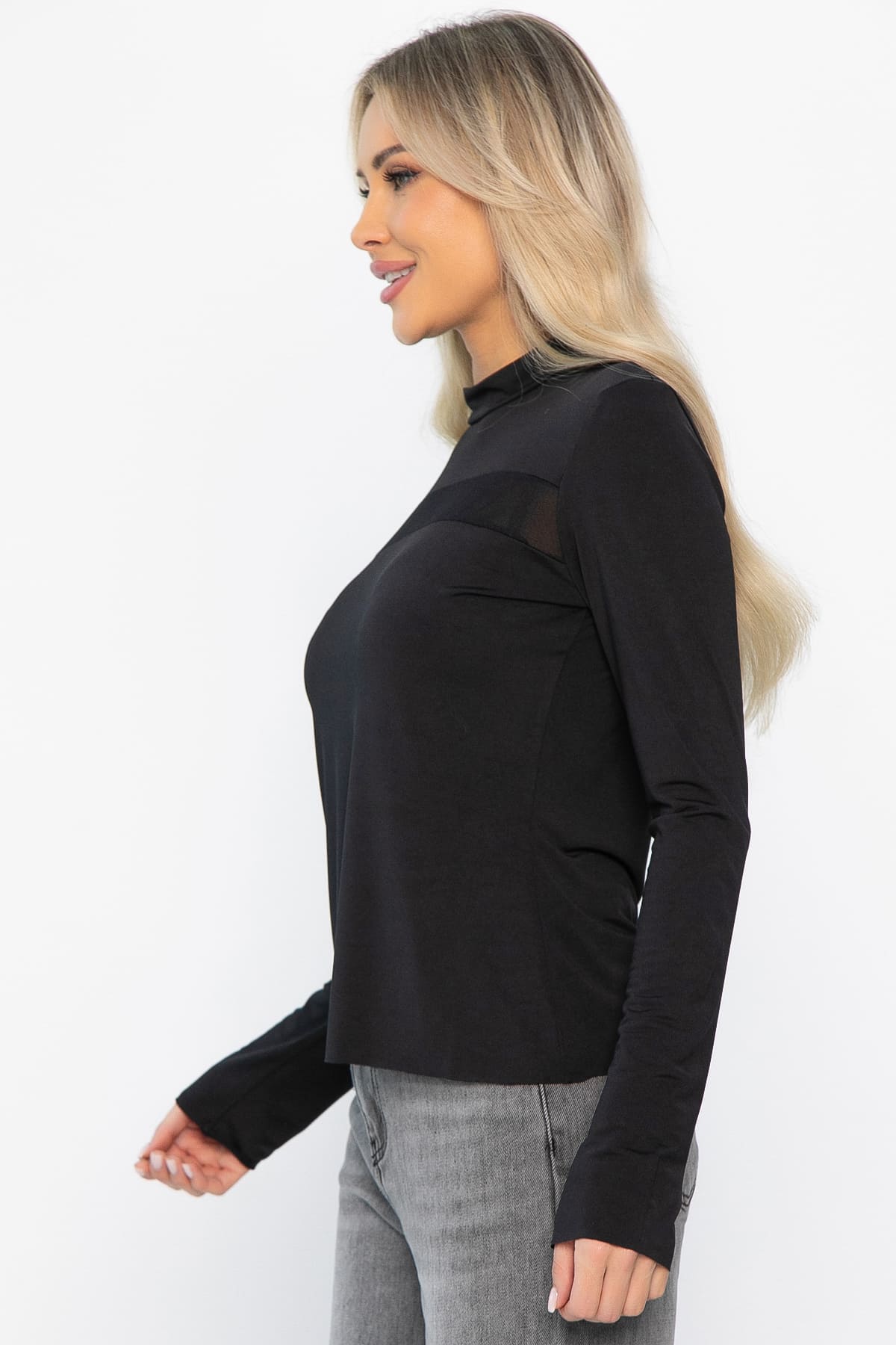 Водолазка трикотажная Лисса (черная) Б14298-22М