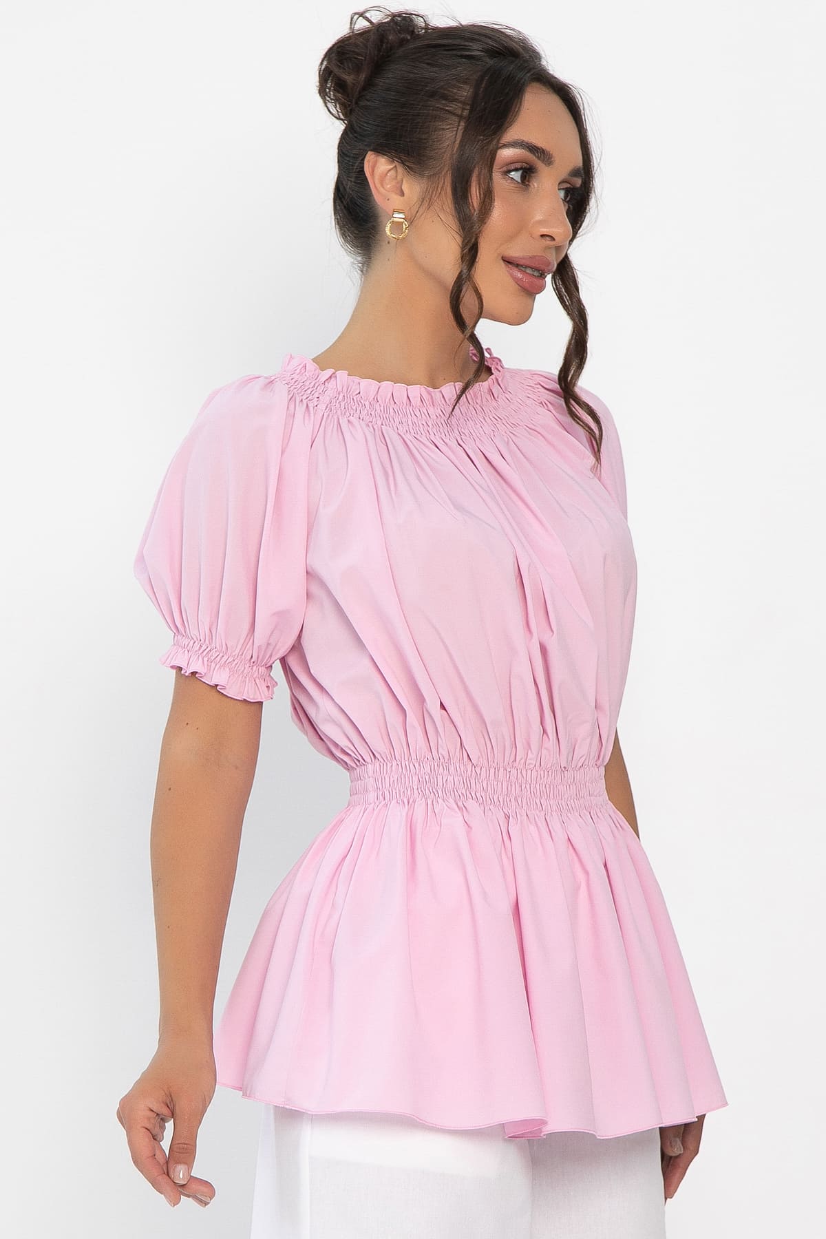 Блуза Летняя идиллия (зефирно-розовая) Б13912-47М