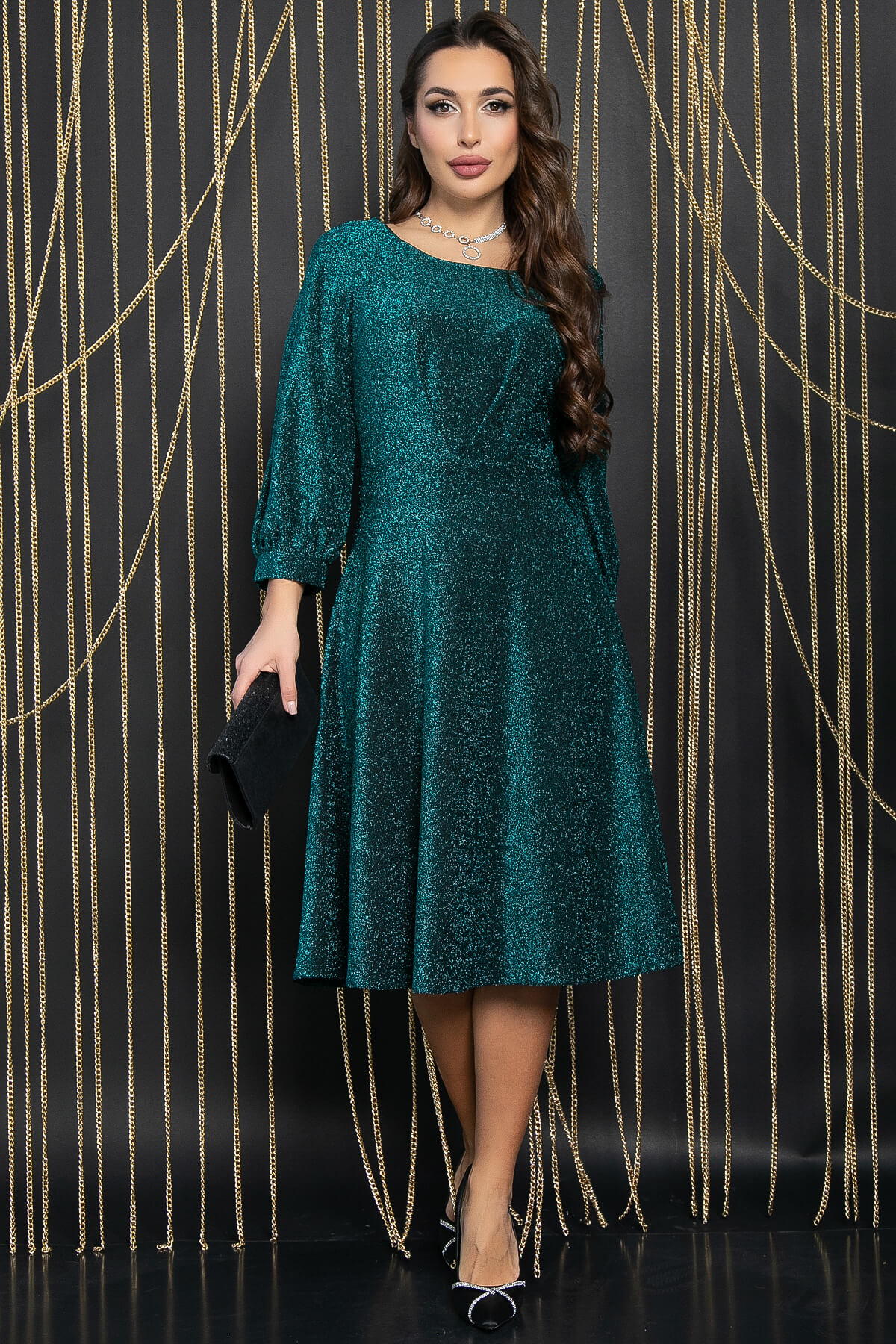 Платье Романтический вечер (бирюзовое) П11972