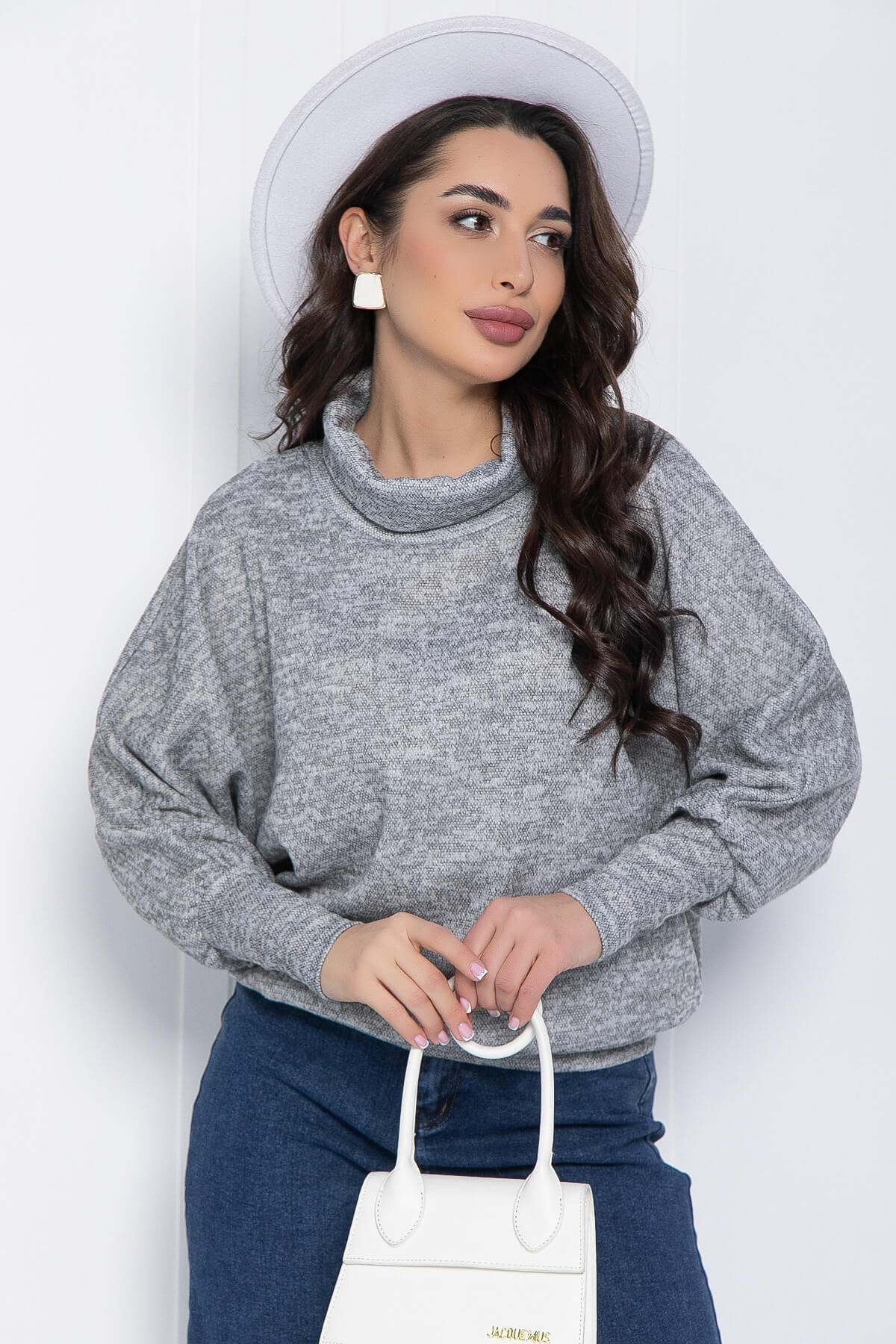 Джемпер Бернарда (серый меланж) Б12491-8