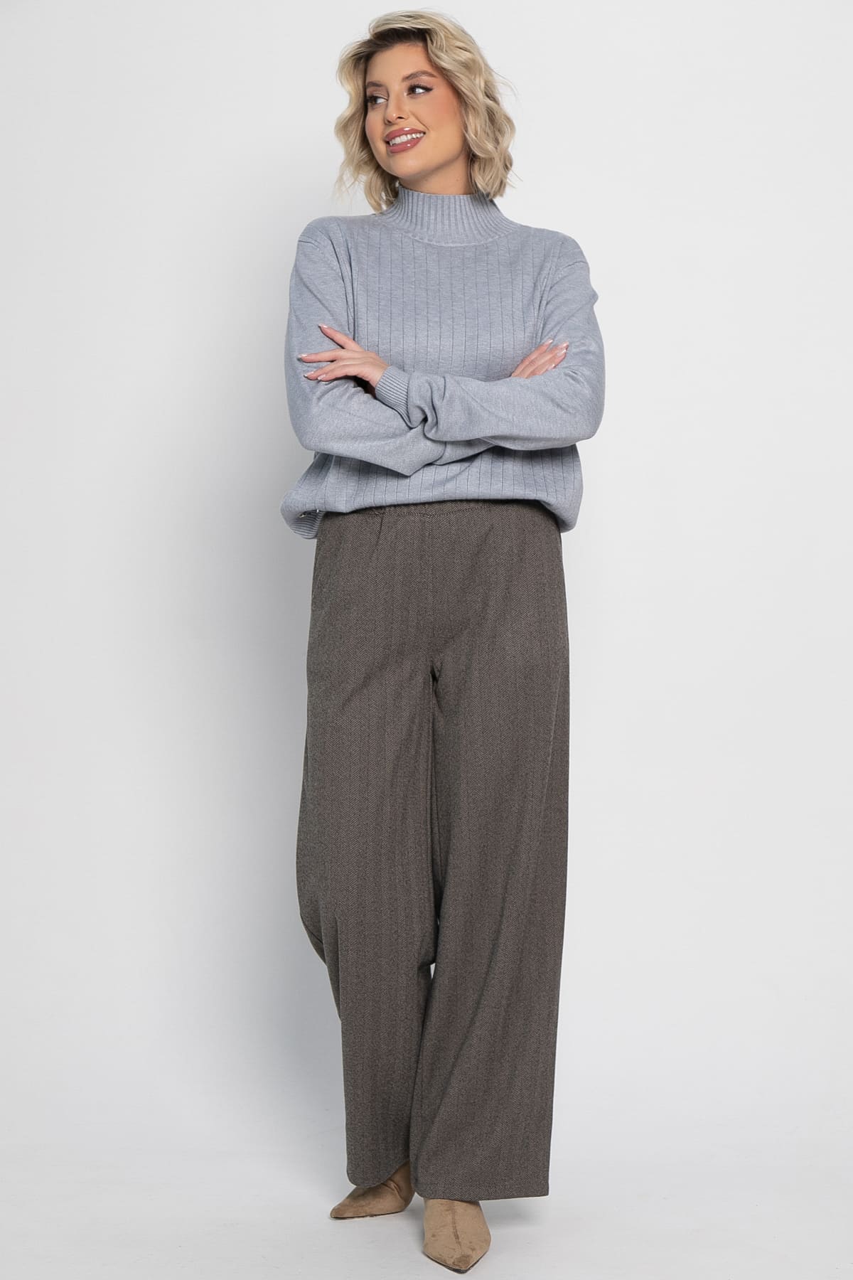 Брюки прямые Лиора (коричневые) Б15007-8М