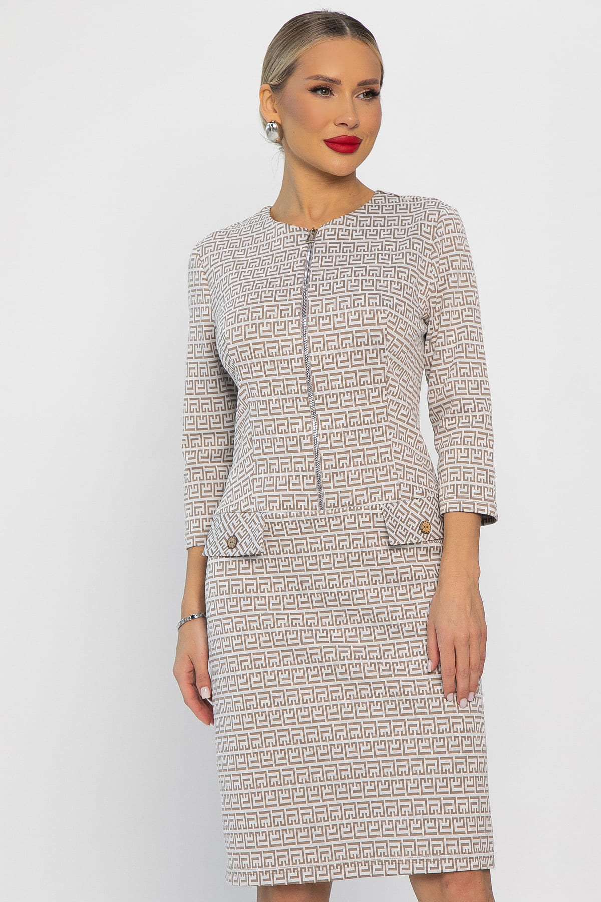 Платье Леди Мери НЬЮ (бежевое) П13668-19М