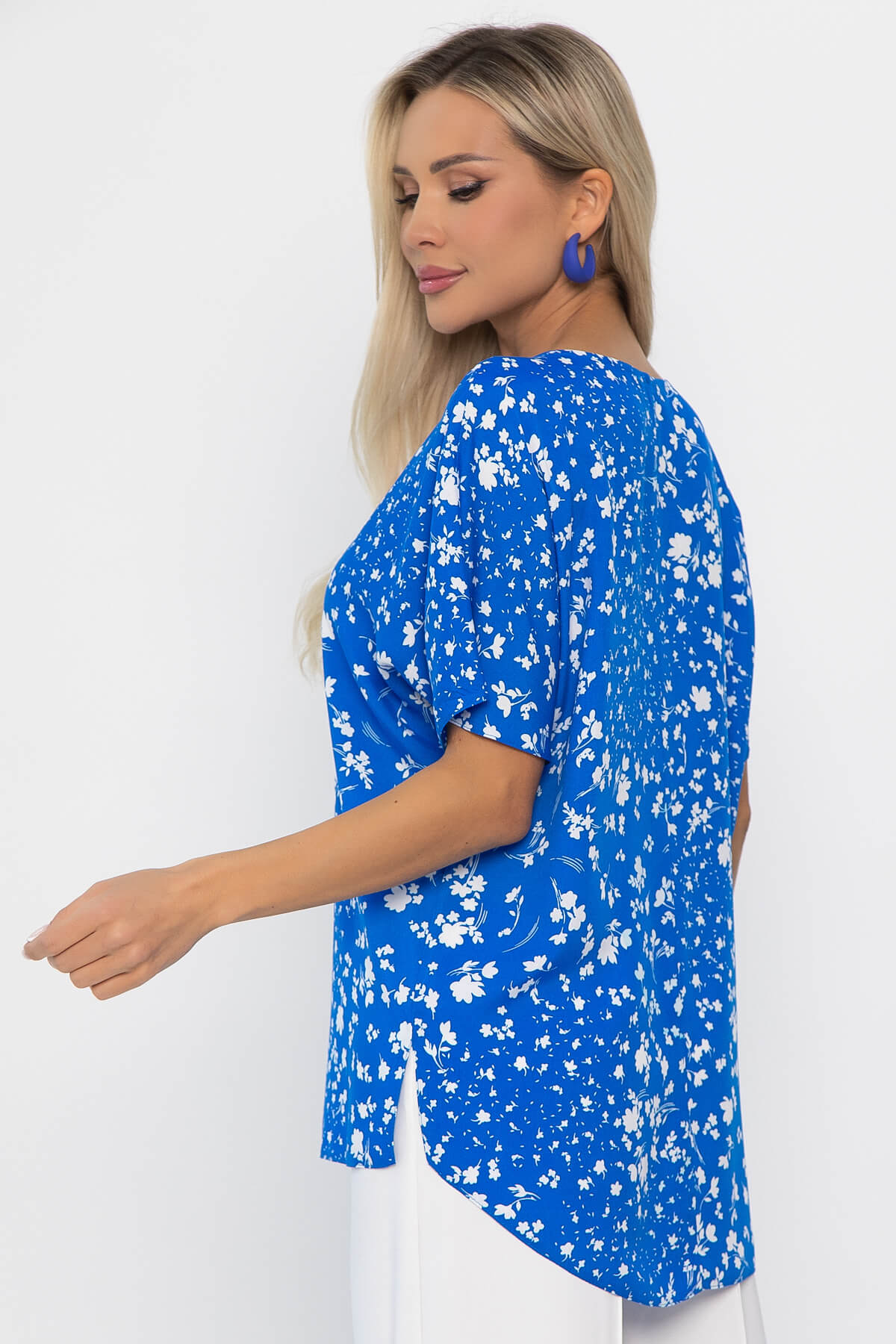 Блуза Маргоша (ярко-голубая) Б13813-16М