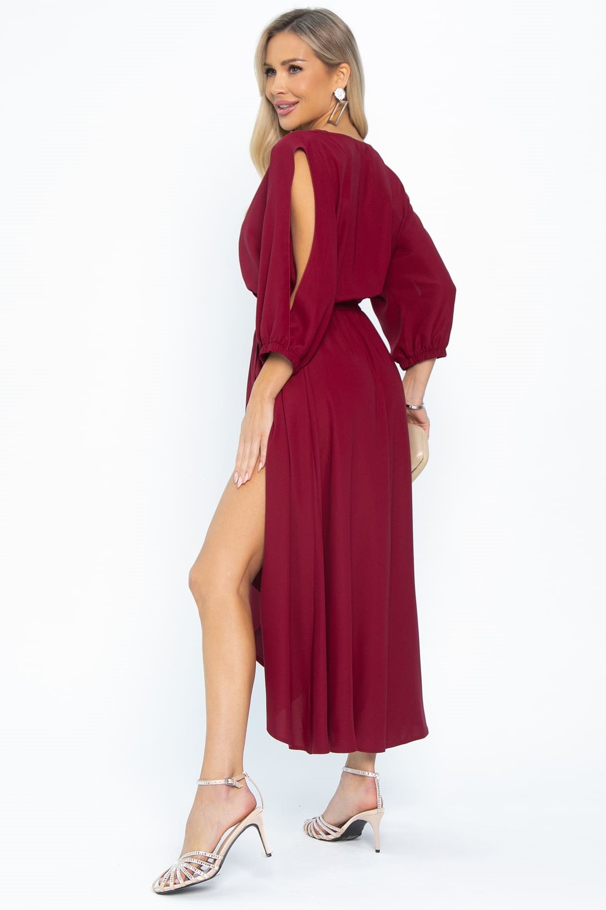 Платье Танго вдвоем (бордовое) П11824