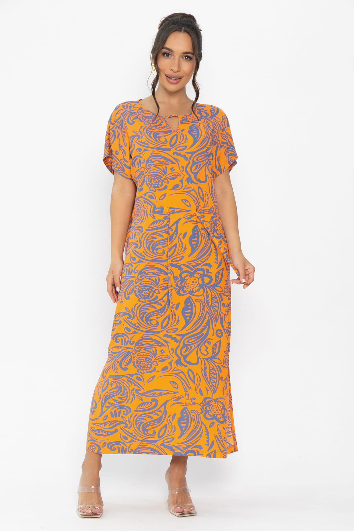 Платье Вистерия (оранжевое) П13947-5М