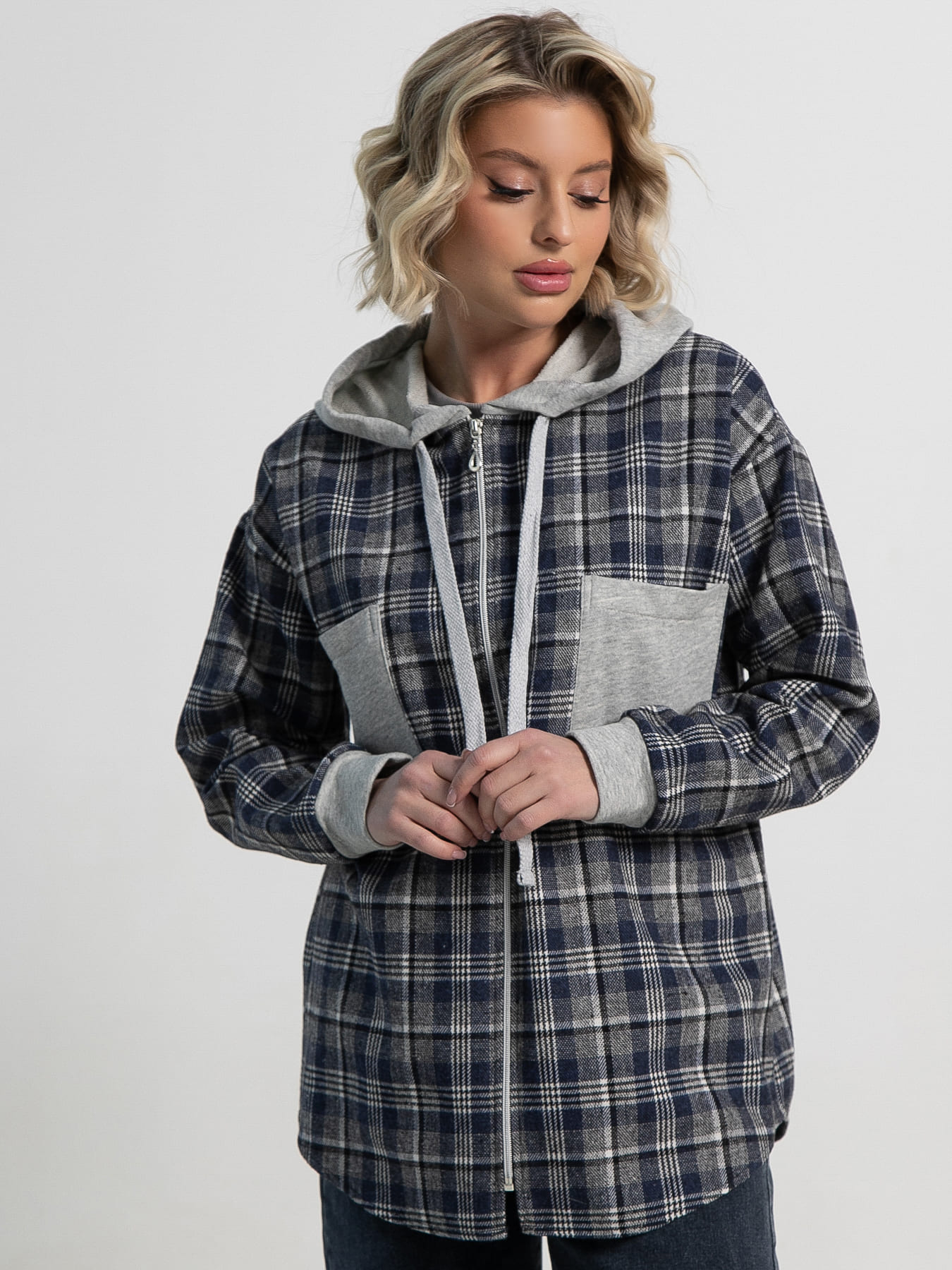 Рубашка Больше чем стиль НЬЮ (синяя) Б15126-50М