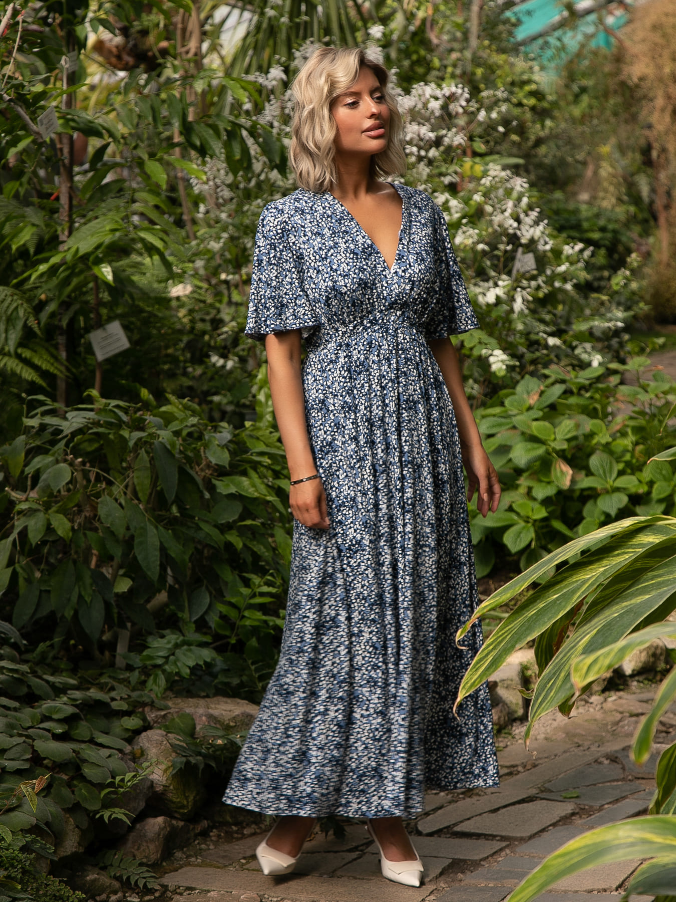 Платье Летняя грация (синее) П15606-1М