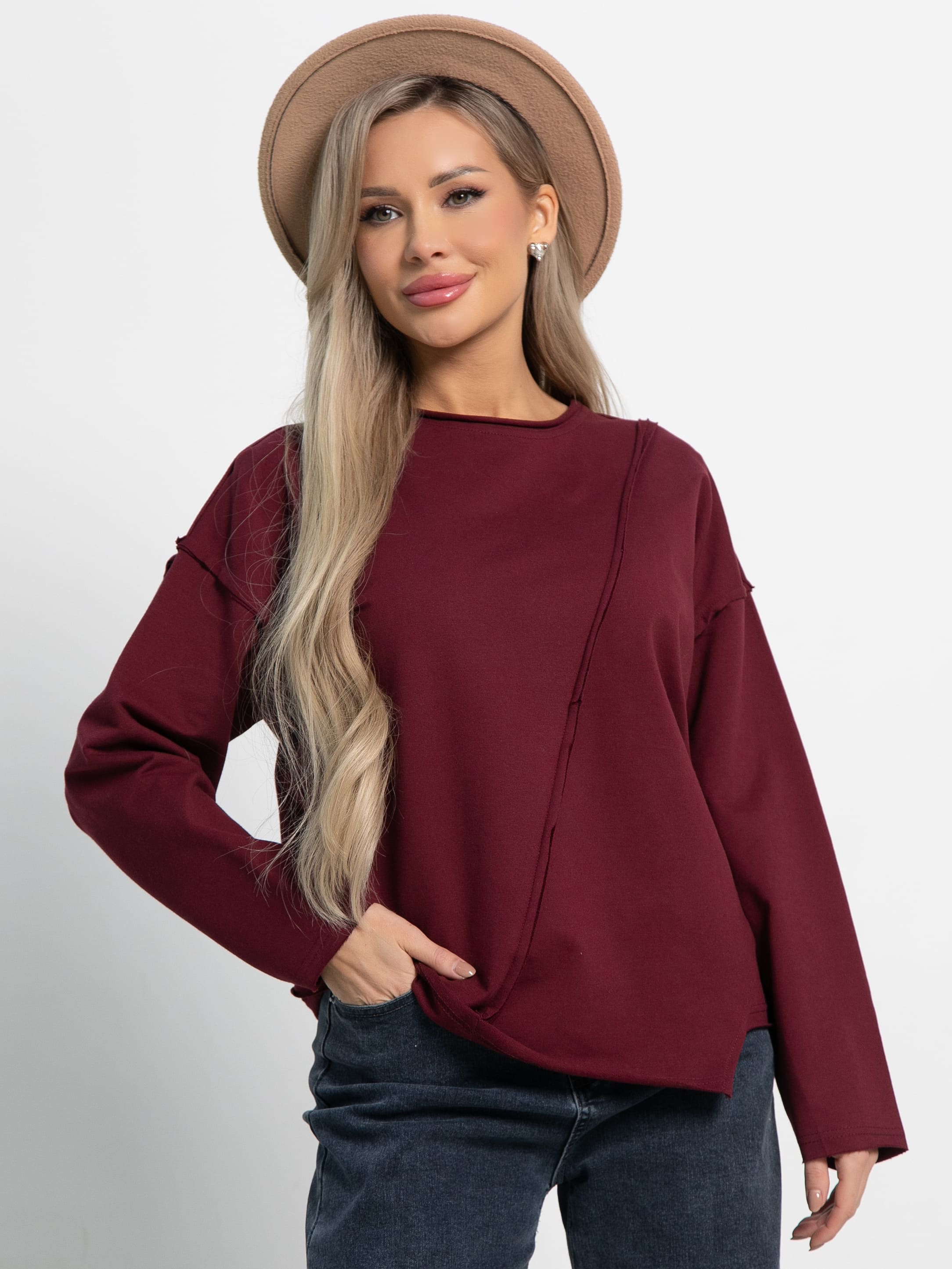 Блуза Эйрин (бордовая) Б15103-35М