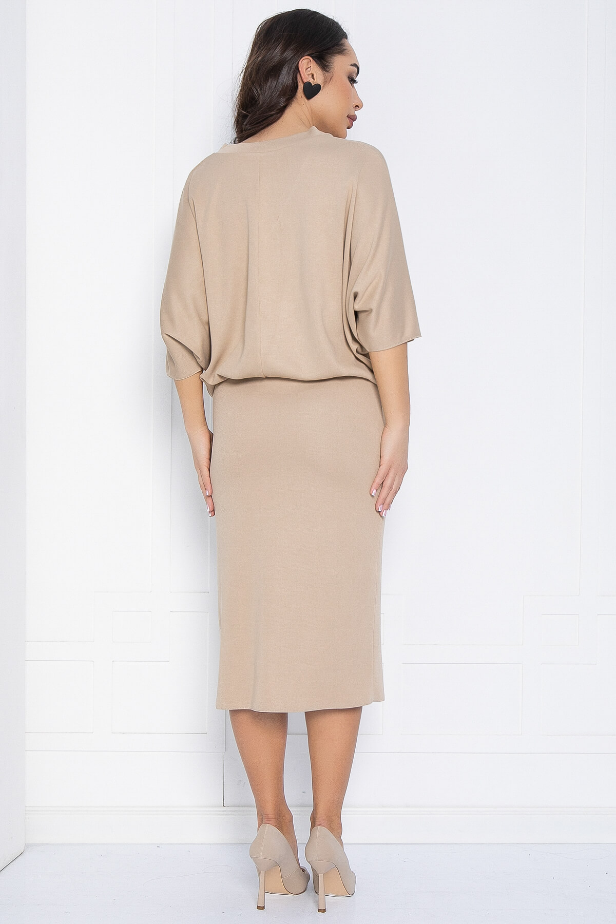 Платье Вэнсдей (бежевое) П12577-4