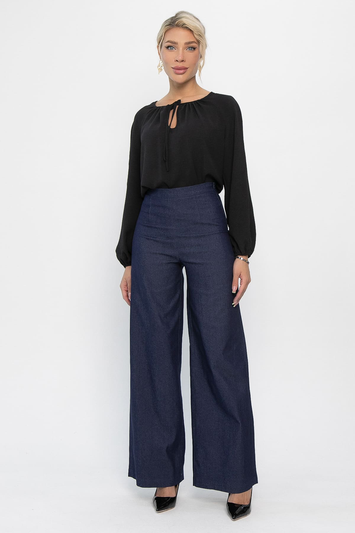 Блуза Шарм (черная) Б13848-10М