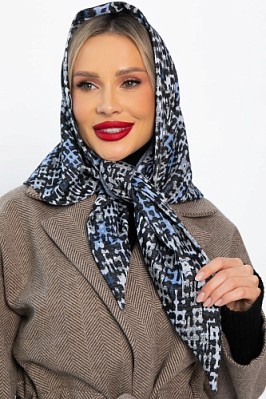 Косынка с отворотом (голубые пазлы) КО22-23М Косынка с отворотом (голубые пазлы) КО22-23М