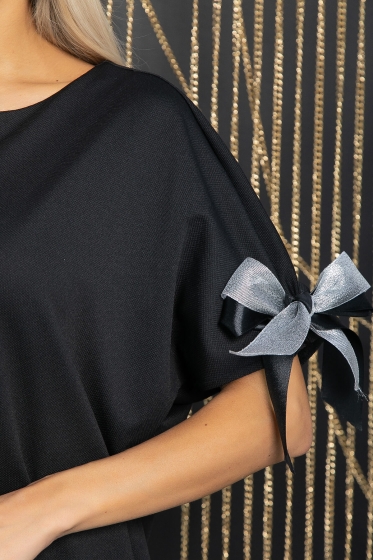 Платье Кайла (черное/банты) П11977