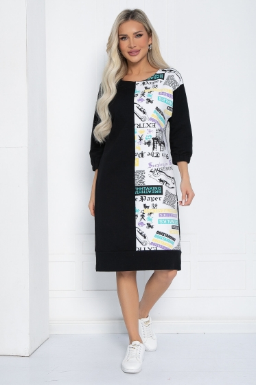 Платье Графика (черно-белое) П12422-44