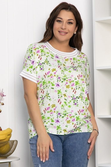 Блуза Лаванда (молочная) Б13818-1М