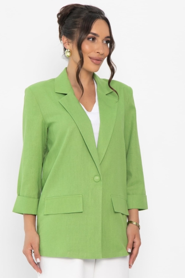 Пиджак льняной Мэрлин (зеленый) Б13961-7М