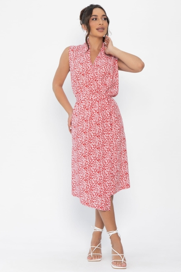 Платье Хьюми (красно-белое) П13935-35М